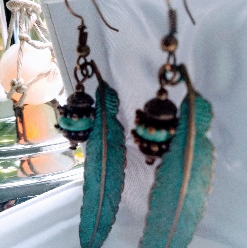 Feather earrings